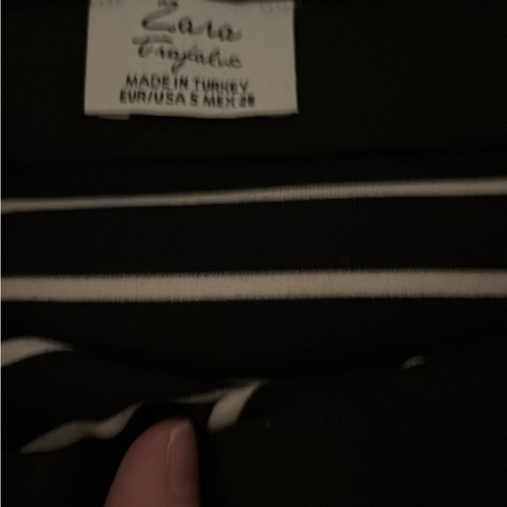 Zara Monochrome Striped Apparel